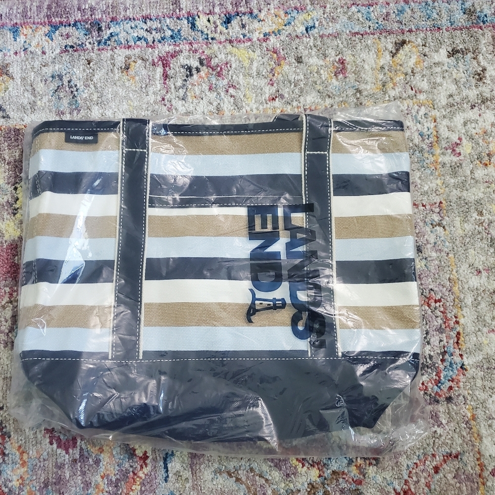 Lands End canvas tote bag